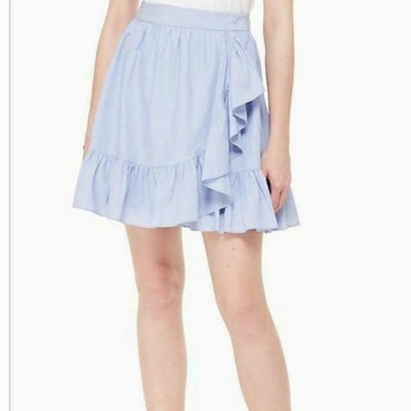 Kate Spade ruffle wrap mini skirt